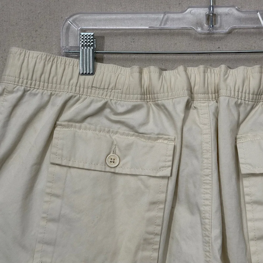 *flaw* Reyn Spooner Mens XL Ivory Drawstring Shorts 8 Inseam Resort Casual